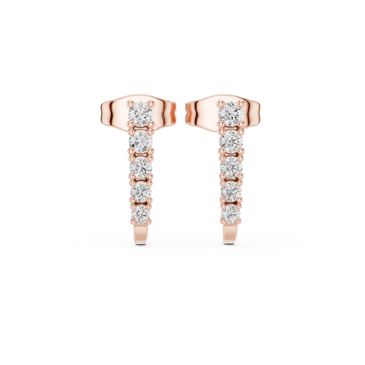 Stacking Hoop Earrings, Tiny Huggie Hoops with CZ, Cute Minimalist Ear Stack Jewelry