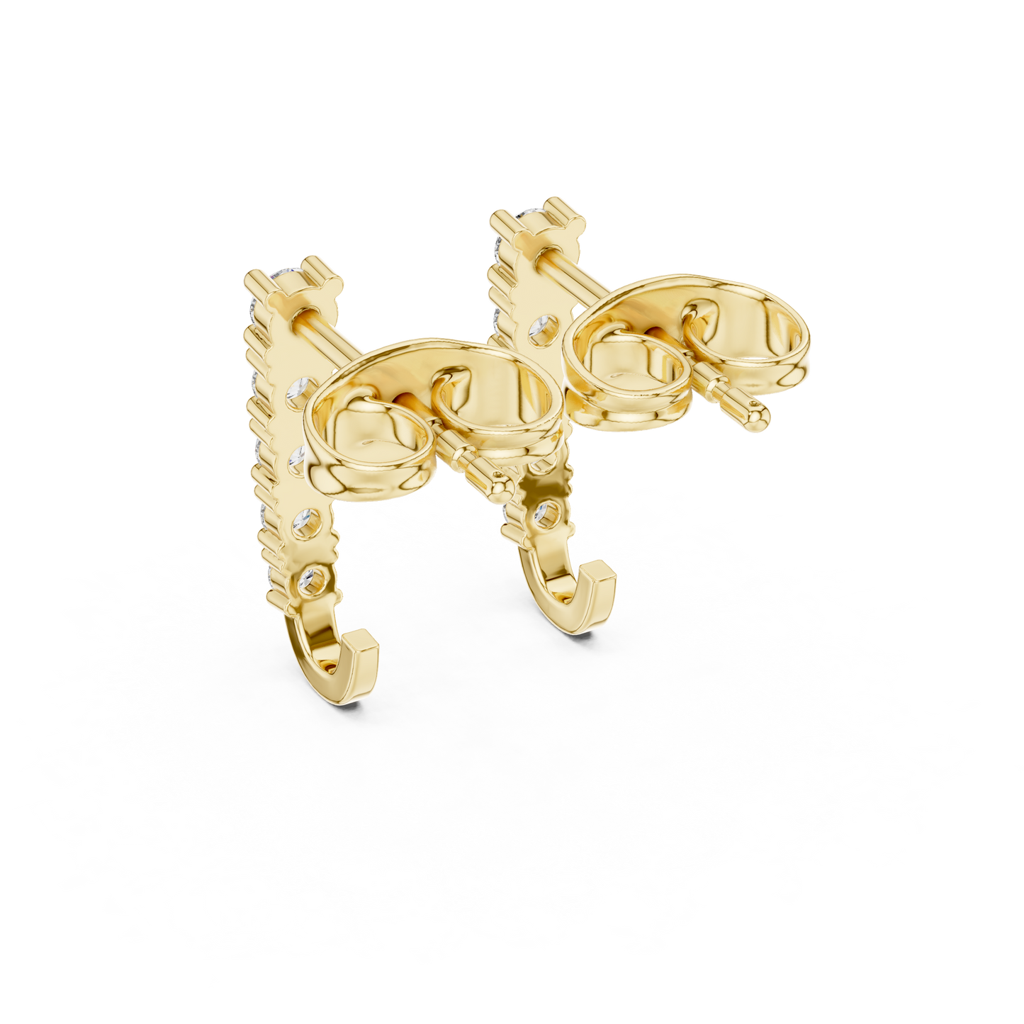 Stacking Hoop Earrings, Tiny Huggie Hoops with CZ, Cute Minimalist Ear Stack Jewelry