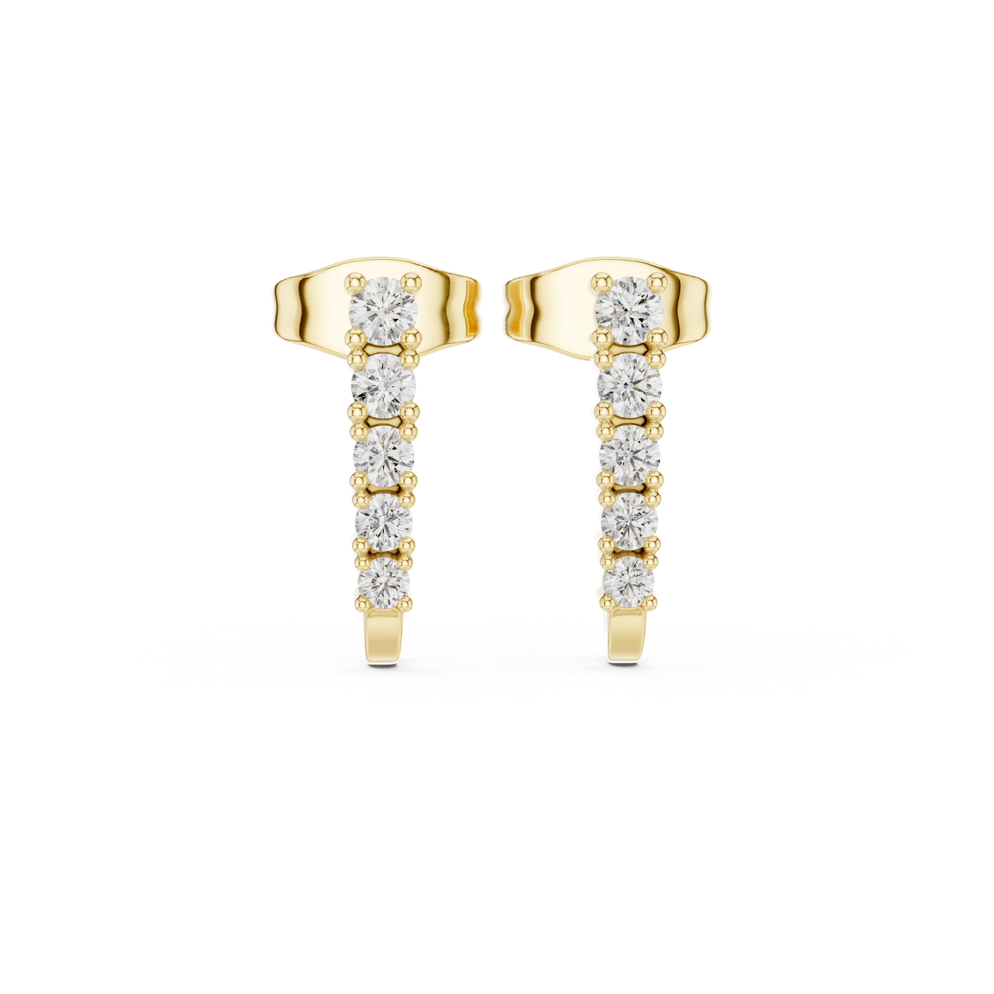 Stacking Hoop Earrings, Tiny Huggie Hoops with CZ, Cute Minimalist Ear Stack Jewelry