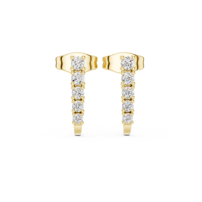 Stacking Hoop Earrings, Tiny Huggie Hoops with CZ, Cute Minimalist Ear Stack Jewelry