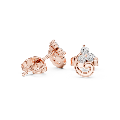 Infinity Loop CZ Stud Earrings, Dainty Gold Stud Earrings, Bridal Earrings, Minimalist Wedding Jewelry Gift