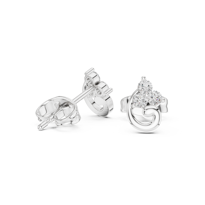 Infinity Loop CZ Stud Earrings, Dainty Gold Stud Earrings, Bridal Earrings, Minimalist Wedding Jewelry Gift