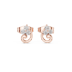 Infinity Loop CZ Stud Earrings, Dainty Gold Stud Earrings, Bridal Earrings, Minimalist Wedding Jewelry Gift