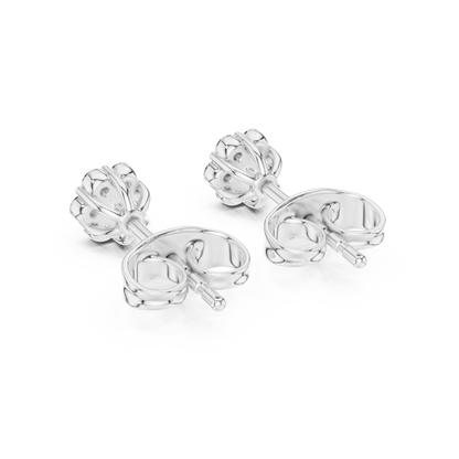 Bridal Diamond Stud Earrings, Gold Flower Cluster Studs, Wedding Jewelry, Dainty Diamond Earrings