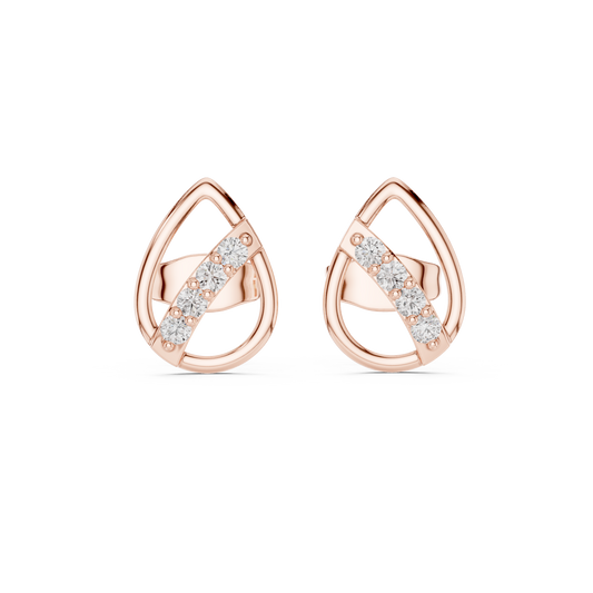 Museum-Inspired Diamond Earrings, Minimalist D Shape Studs, 925 Sterling Silver High Design Jewelry, Rare Silhouette