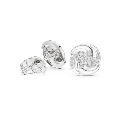 Eternal Swirl Diamond Cluster Studs – Supreme Shine Jewelry - She’ll Love