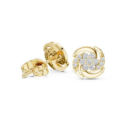 Eternal Swirl Diamond Cluster Studs – Supreme Shine Jewelry - She’ll Love