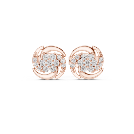 Eternal Swirl Diamond Cluster Studs – Supreme Shine Jewelry - She’ll Love