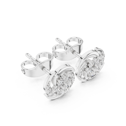 Eternal Swirl Diamond Cluster Studs – Supreme Shine Jewelry - She’ll Love