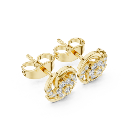 Eternal Swirl Diamond Cluster Studs – Supreme Shine Jewelry - She’ll Love