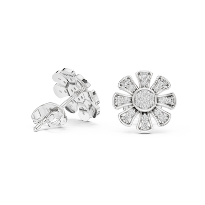 Flarionyx Petalspire Crystabuds - Future-Lux Floral Shine Earrings - Gift That Says ‘You Matter’