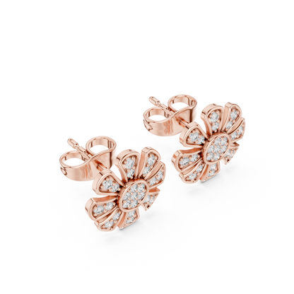 Flarionyx Petalspire Crystabuds - Future-Lux Floral Shine Earrings - Gift That Says ‘You Matter’