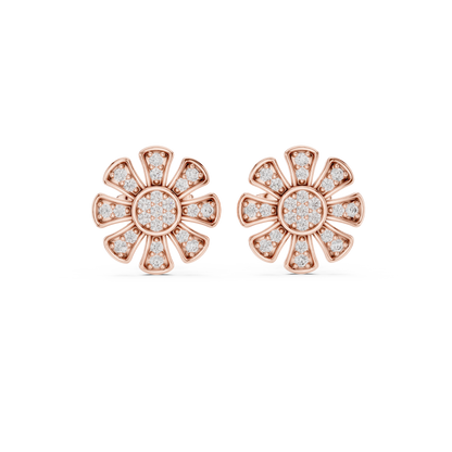 Flarionyx Petalspire Crystabuds - Future-Lux Floral Shine Earrings - Gift That Says ‘You Matter’