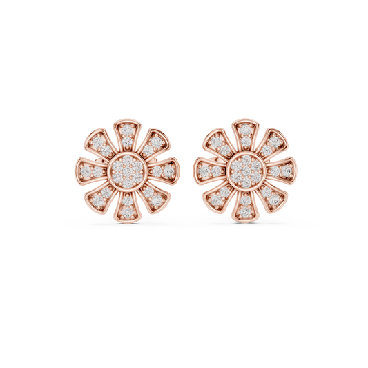 Flarionyx Petalspire Crystabuds - Future-Lux Floral Shine Earrings - Gift That Says ‘You Matter’