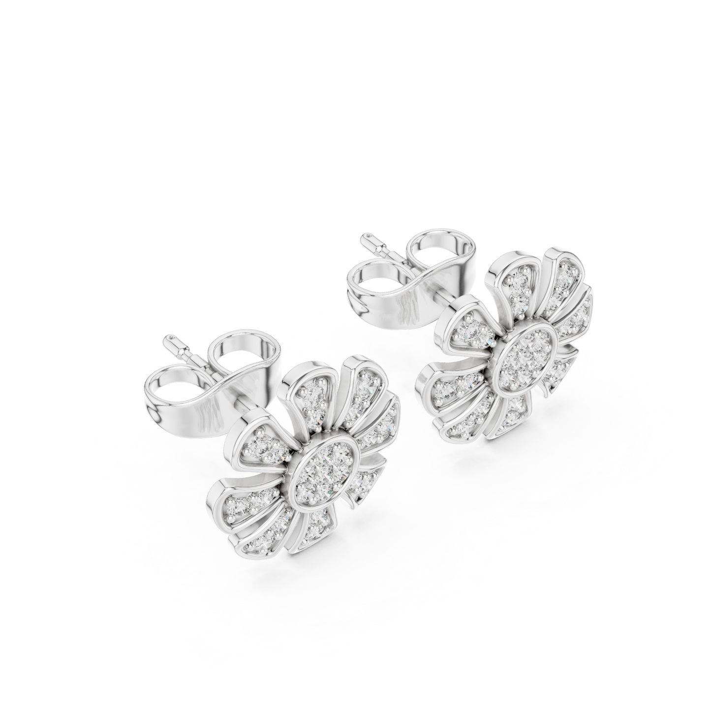 Flarionyx Petalspire Crystabuds - Future-Lux Floral Shine Earrings - Gift That Says ‘You Matter’