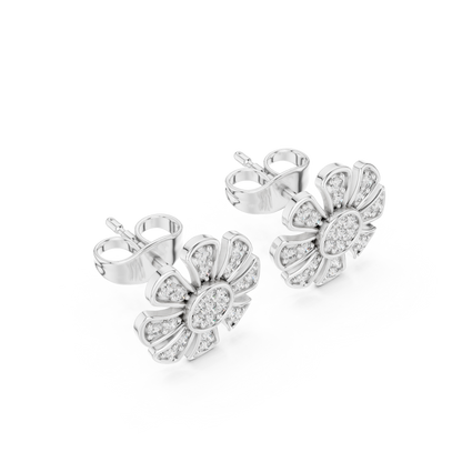 Flarionyx Petalspire Crystabuds - Future-Lux Floral Shine Earrings - Gift That Says ‘You Matter’