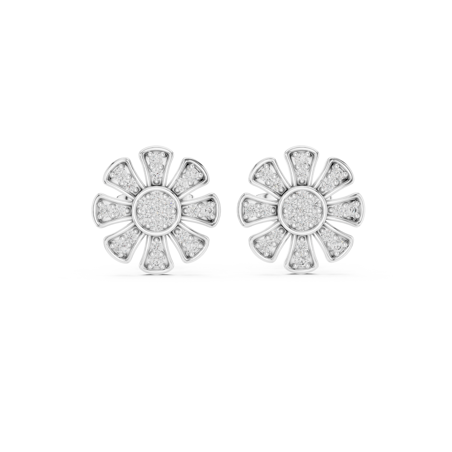 Flarionyx Petalspire Crystabuds - Future-Lux Floral Shine Earrings - Gift That Says ‘You Matter’