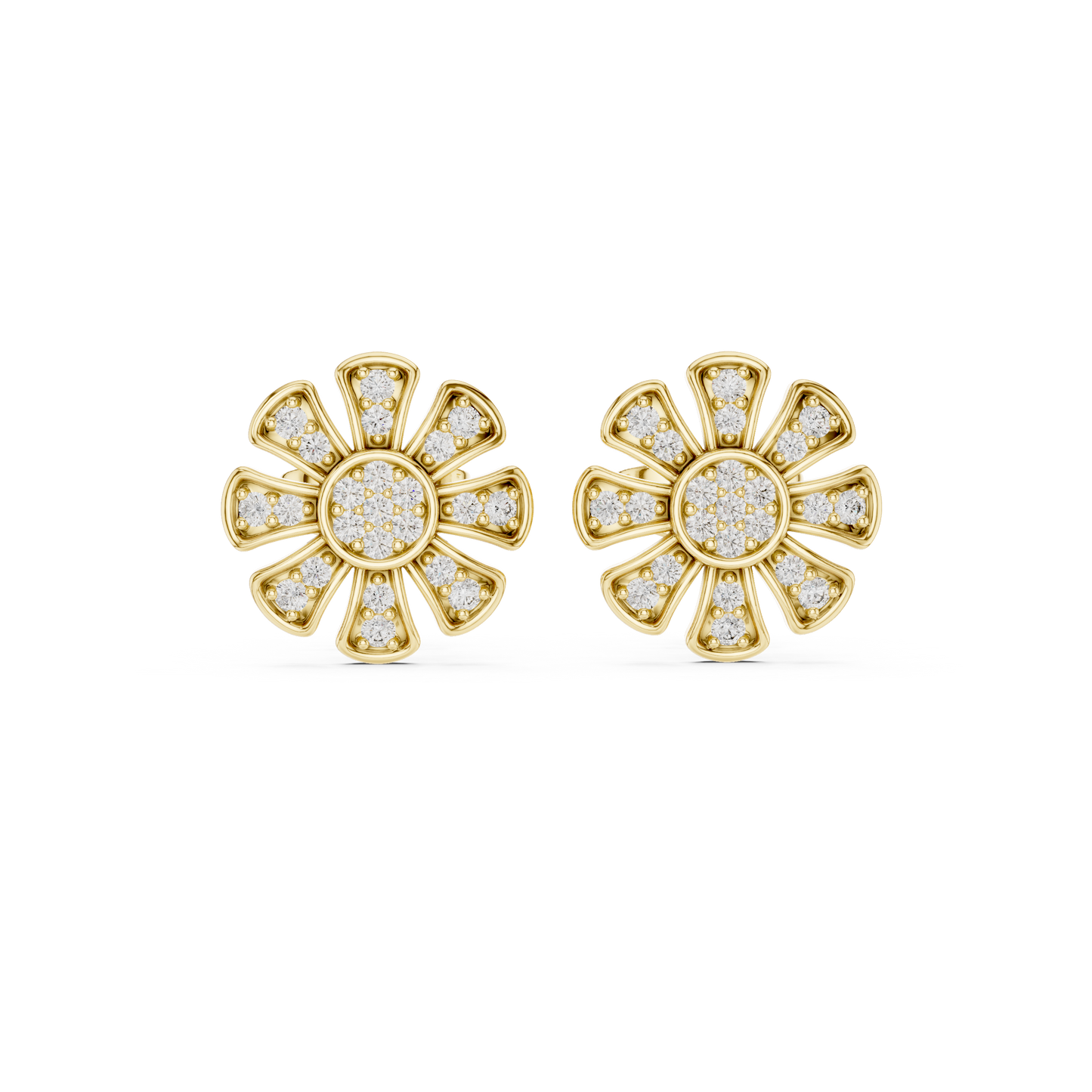 Flarionyx Petalspire Crystabuds - Future-Lux Floral Shine Earrings - Gift That Says ‘You Matter’