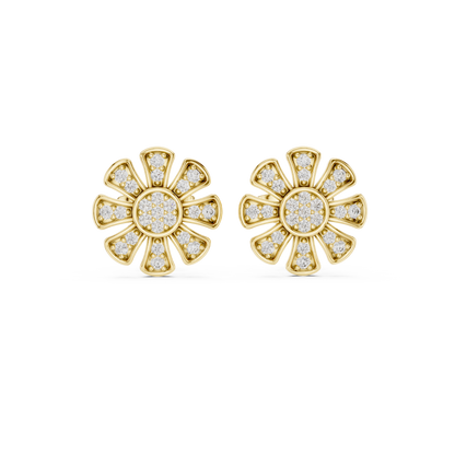 Flarionyx Petalspire Crystabuds - Future-Lux Floral Shine Earrings - Gift That Says ‘You Matter’