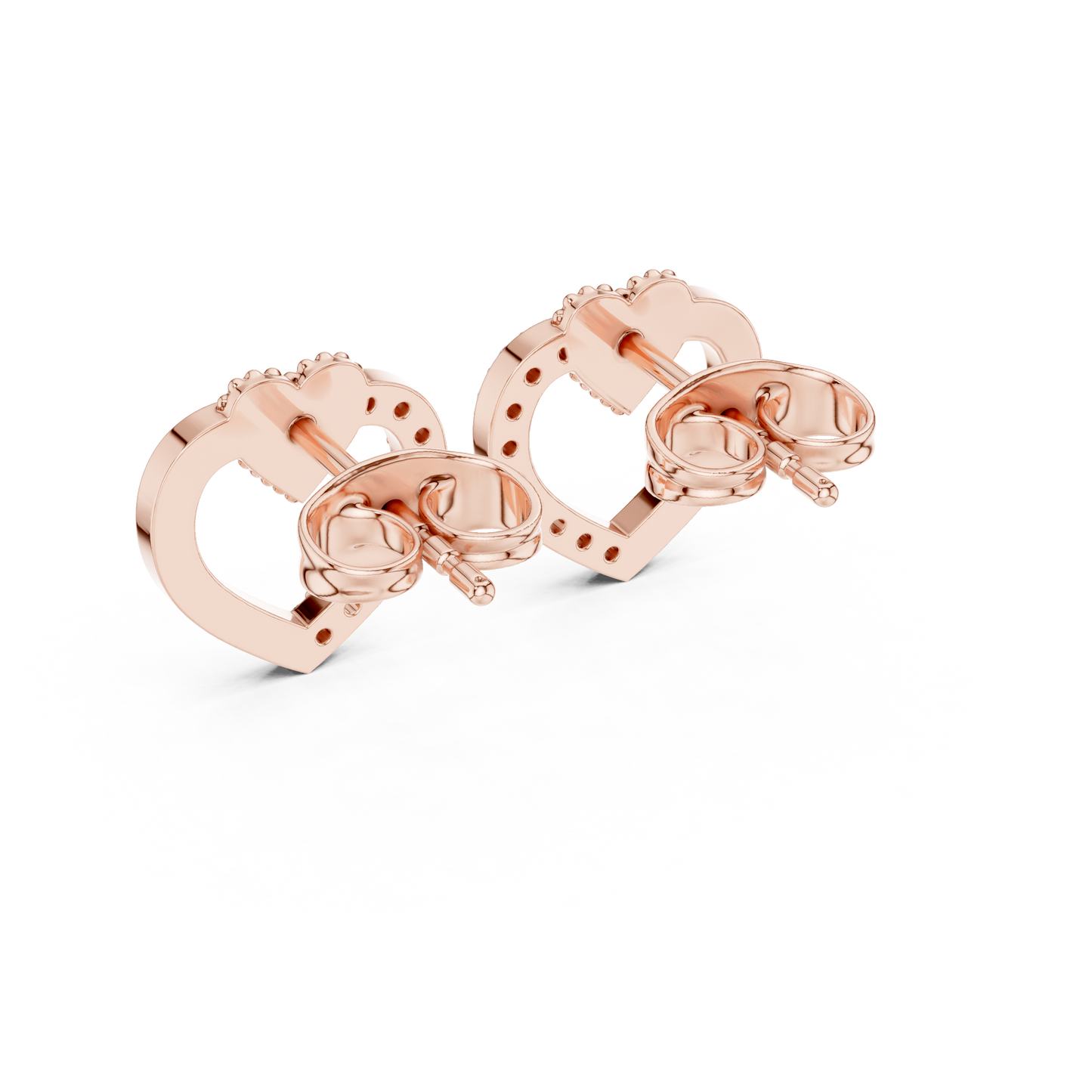 Dream Pulse Heart Cutout Studs – Ultra Polished Luxury - Meaningful Gift for Girlfriend