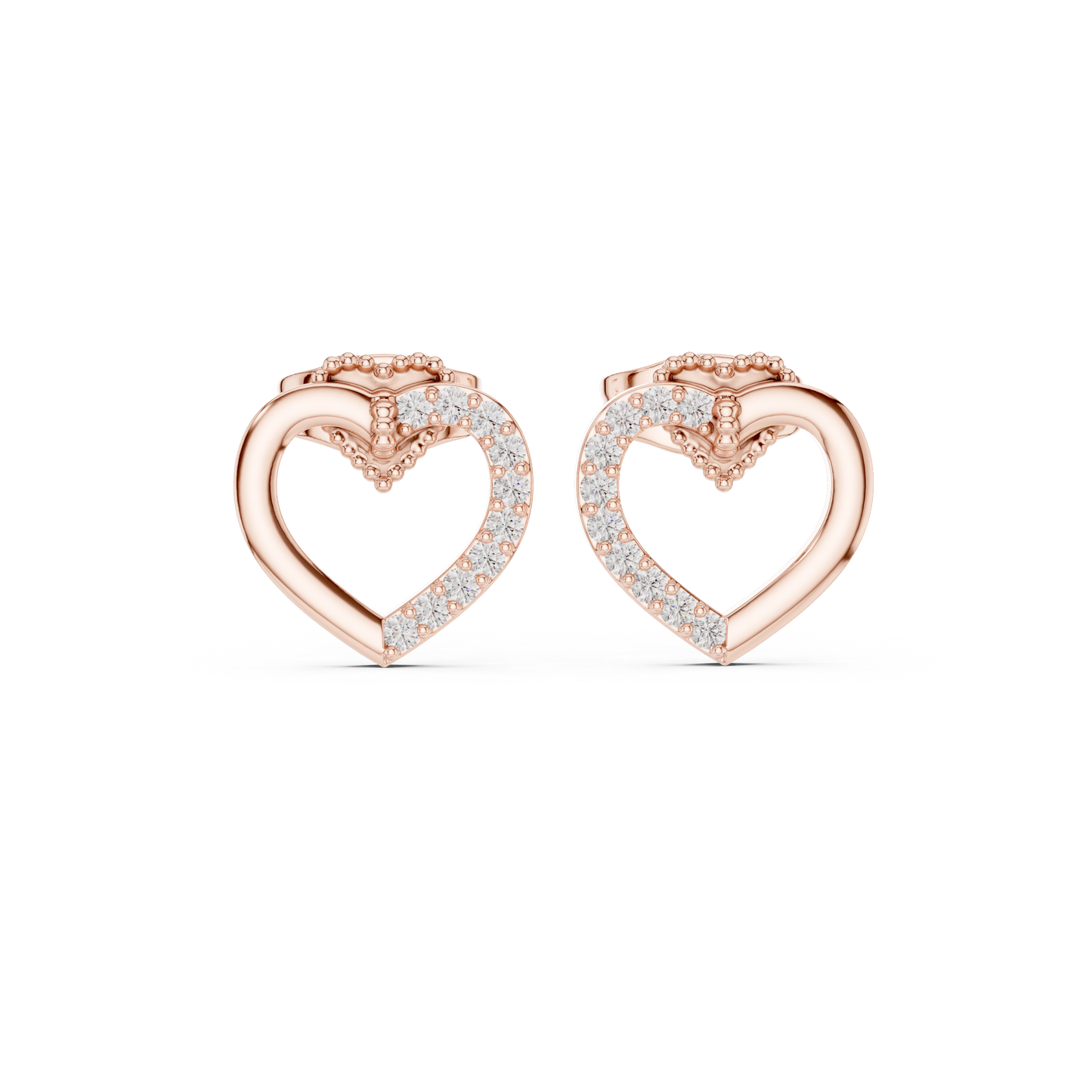 Dream Pulse Heart Cutout Studs – Ultra Polished Luxury - Meaningful Gift for Girlfriend