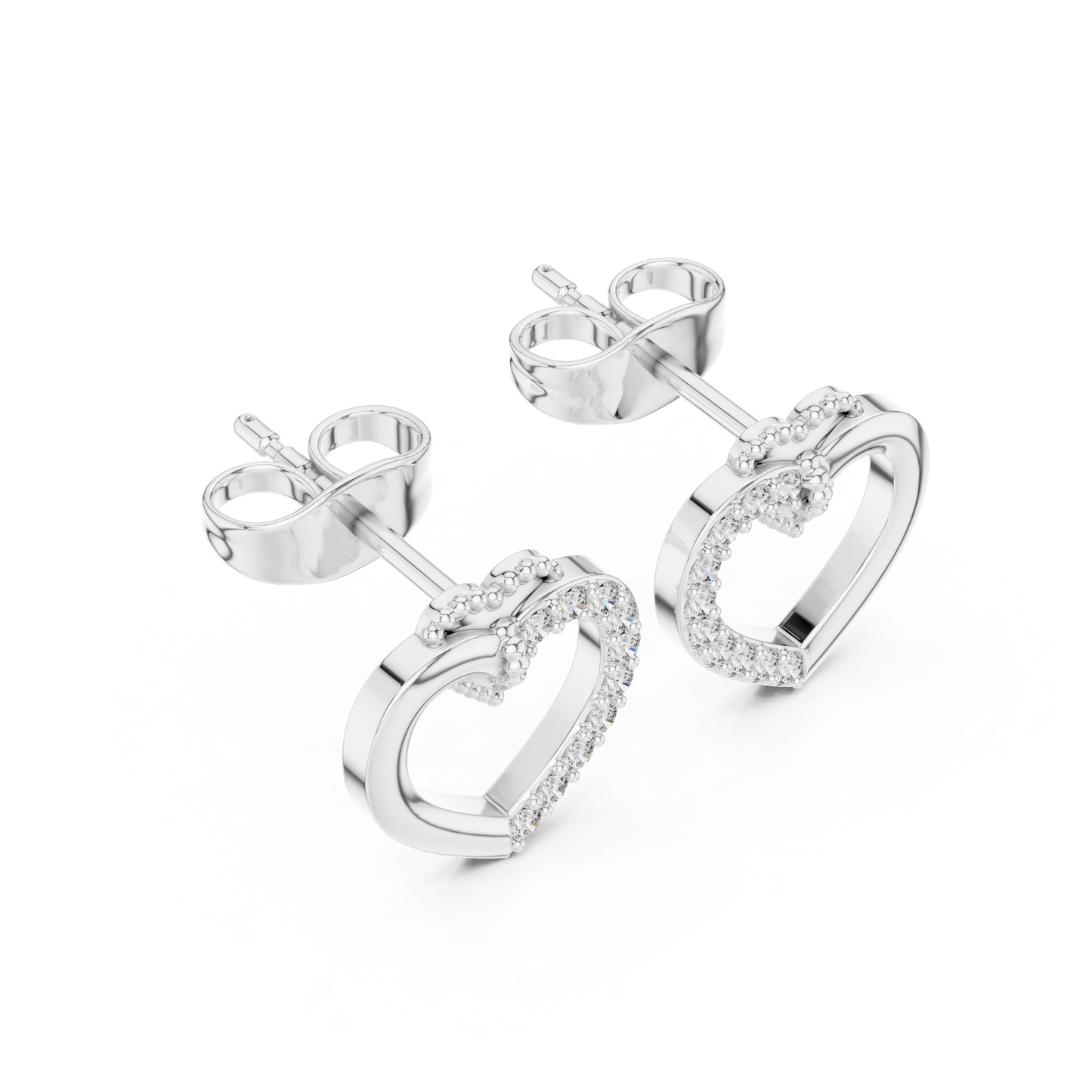 Dream Pulse Heart Cutout Studs – Ultra Polished Luxury - Meaningful Gift for Girlfriend