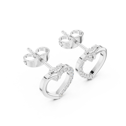 Dream Pulse Heart Cutout Studs – Ultra Polished Luxury - Meaningful Gift for Girlfriend