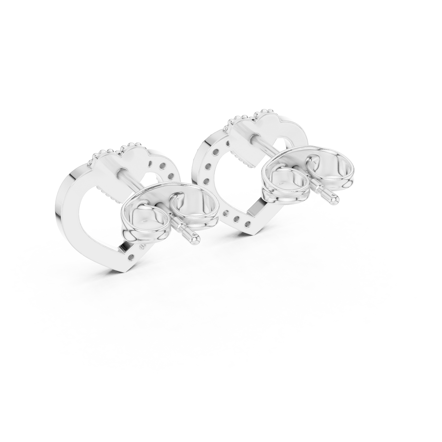 Dream Pulse Heart Cutout Studs – Ultra Polished Luxury - Meaningful Gift for Girlfriend