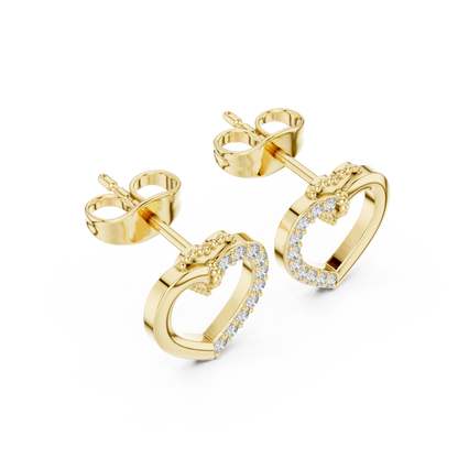 Dream Pulse Heart Cutout Studs – Ultra Polished Luxury - Meaningful Gift for Girlfriend