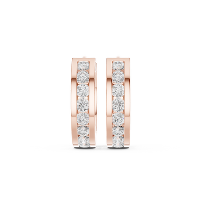 Chunky Huggie Hoop Earrings with CZ, Gold Plated Hoops, Trendy Earrings for Women, Glam Minimal Jewelry