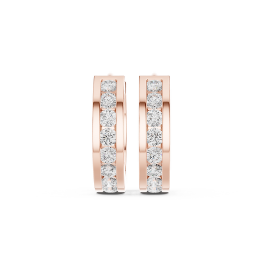 Chunky Huggie Hoop Earrings with CZ, Gold Plated Hoops, Trendy Earrings for Women, Glam Minimal Jewelry