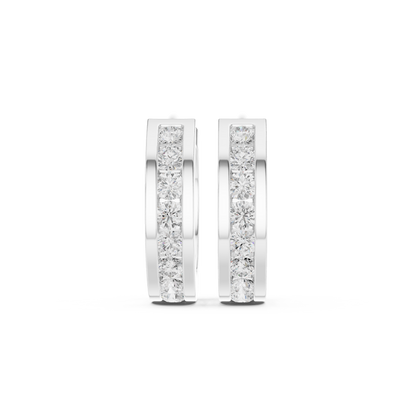 Chunky Huggie Hoop Earrings with CZ, Gold Plated Hoops, Trendy Earrings for Women, Glam Minimal Jewelry