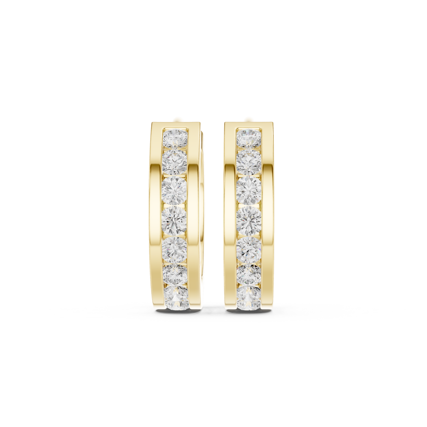 Chunky Huggie Hoop Earrings with CZ, Gold Plated Hoops, Trendy Earrings for Women, Glam Minimal Jewelry