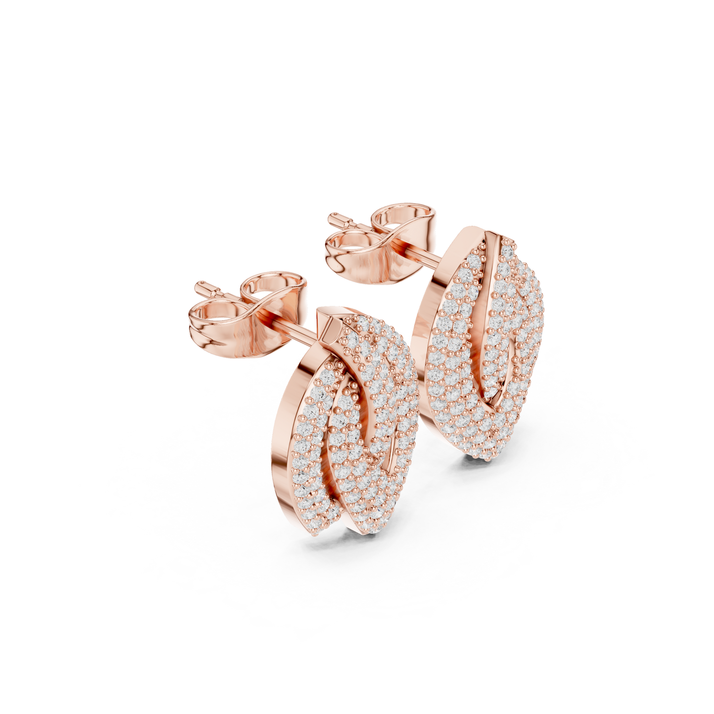 Ecliptic Knot Frost Flow - Shine Arc Ether Drift - Sculpted Glimmer Double Loop Earrings