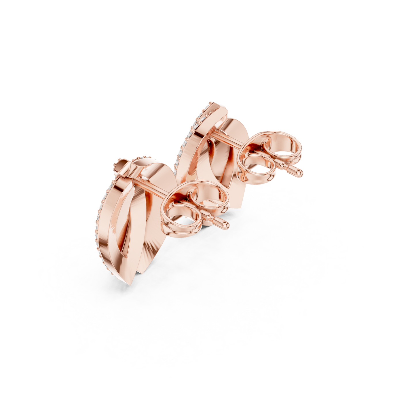 Ecliptic Knot Frost Flow - Shine Arc Ether Drift - Sculpted Glimmer Double Loop Earrings