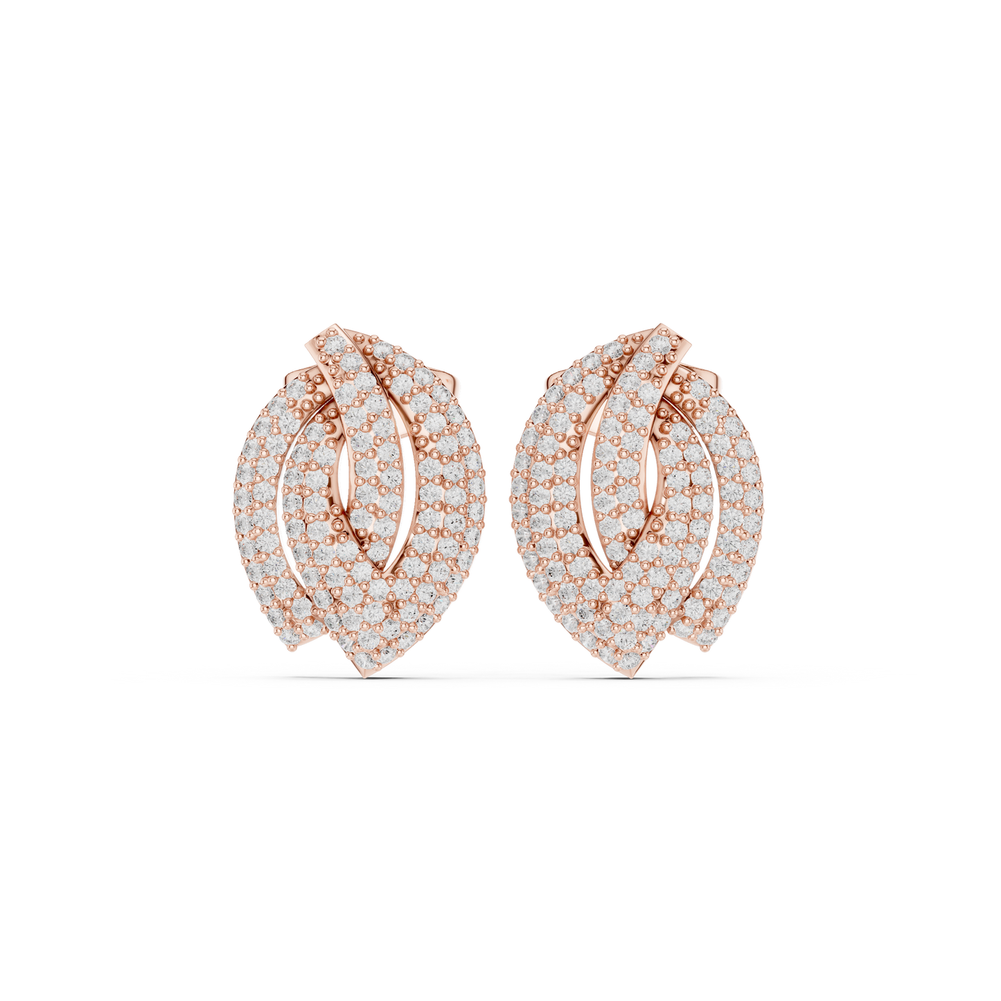 Ecliptic Knot Frost Flow - Shine Arc Ether Drift - Sculpted Glimmer Double Loop Earrings