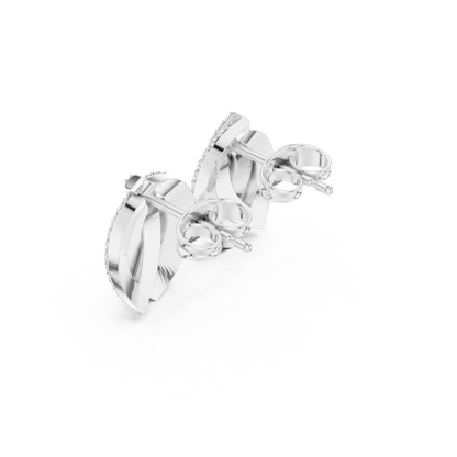 Ecliptic Knot Frost Flow - Shine Arc Ether Drift - Sculpted Glimmer Double Loop Earrings