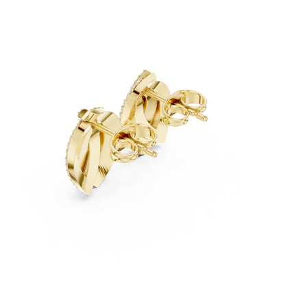 Ecliptic Knot Frost Flow - Shine Arc Ether Drift - Sculpted Glimmer Double Loop Earrings