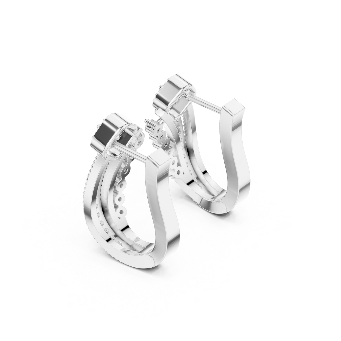 Estate Style Diamond Huggies, Antique Milgrain Pavé Hoops, Classic High-End Hoop Earrings, 14K Gold