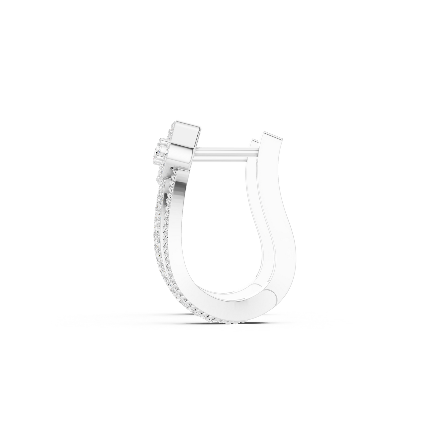 Estate Style Diamond Huggies, Antique Milgrain Pavé Hoops, Classic High-End Hoop Earrings, 14K Gold