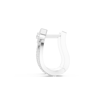 Estate Style Diamond Huggies, Antique Milgrain Pavé Hoops, Classic High-End Hoop Earrings, 14K Gold