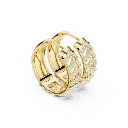 Sovereign Prism Radiance Loop - Opulent Crown Mirror Flux - Five-Frame Starlit Hoops Rise