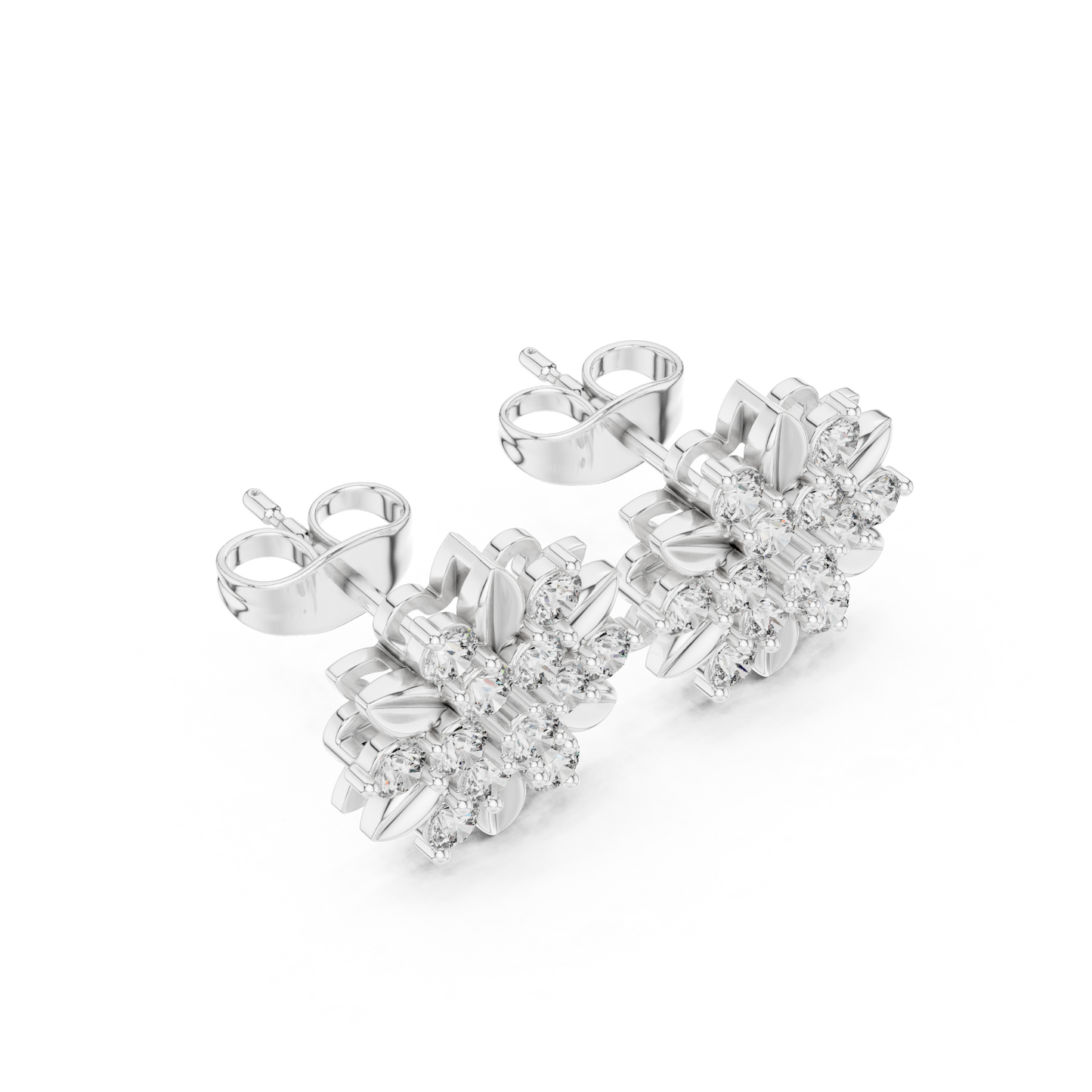 Lunar Petal Symphony - Crystal Nebula Blossom - Born From Silent Diamond Constellations