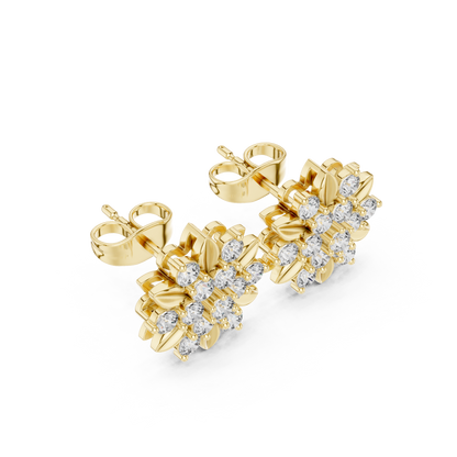 Lunar Petal Symphony - Crystal Nebula Blossom - Born From Silent Diamond Constellations