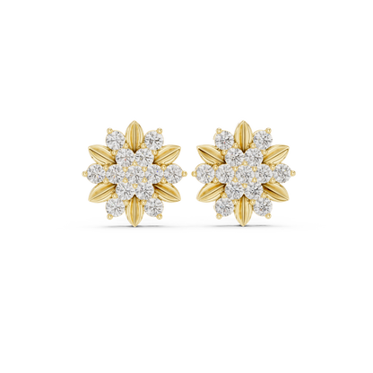 Lunar Petal Symphony - Crystal Nebula Blossom - Born From Silent Diamond Constellations