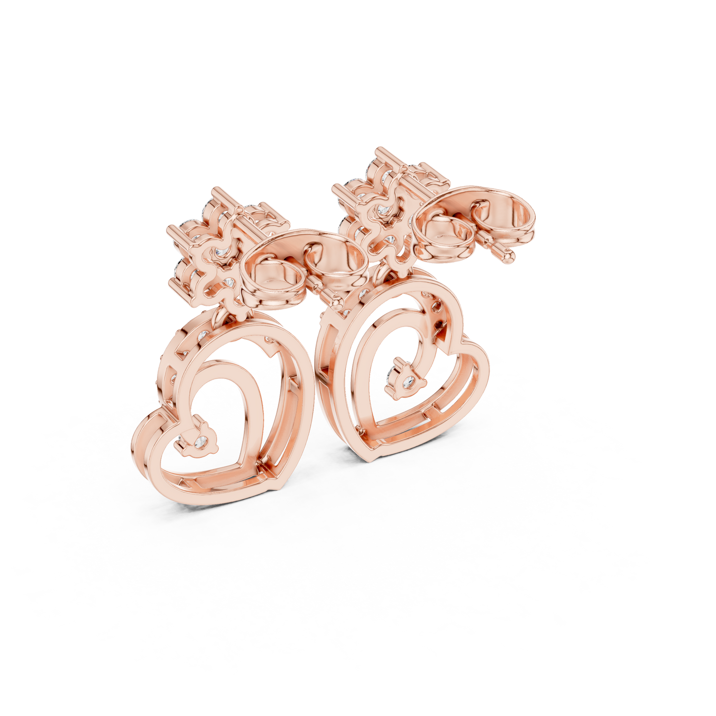 Nova Kiss Interlocked Hearts | Floral Diamond Bloom Cluster | Wear Your Love Brilliance