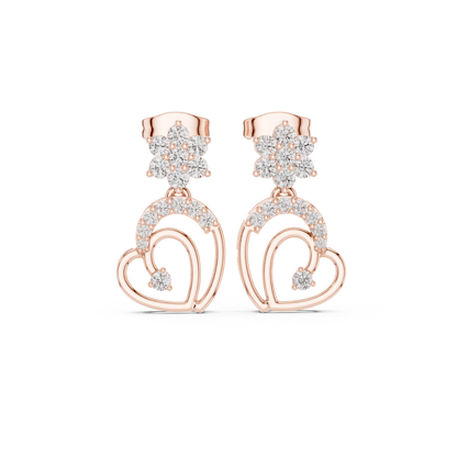 Nova Kiss Interlocked Hearts | Floral Diamond Bloom Cluster | Wear Your Love Brilliance