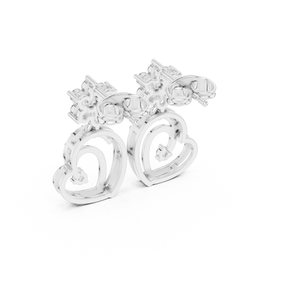 Nova Kiss Interlocked Hearts | Floral Diamond Bloom Cluster | Wear Your Love Brilliance