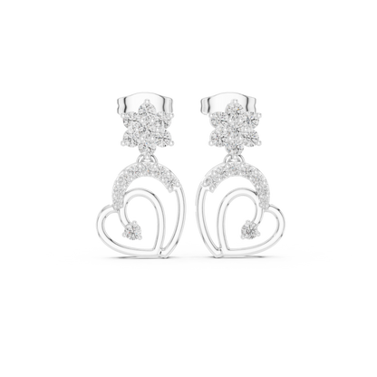 Nova Kiss Interlocked Hearts | Floral Diamond Bloom Cluster | Wear Your Love Brilliance