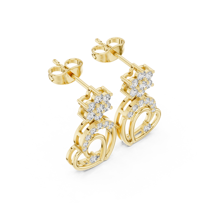 Nova Kiss Interlocked Hearts | Floral Diamond Bloom Cluster | Wear Your Love Brilliance